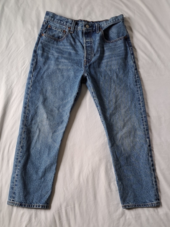 Levi's Denim - Levi's Premium 501 Crop Stonewash Womens Jeans Size 30x26